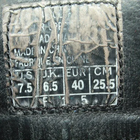 Skechers Black Leather Slip-on Round Toe Buckled Casual Shoes Size 7.5 - Picture 8 of 9